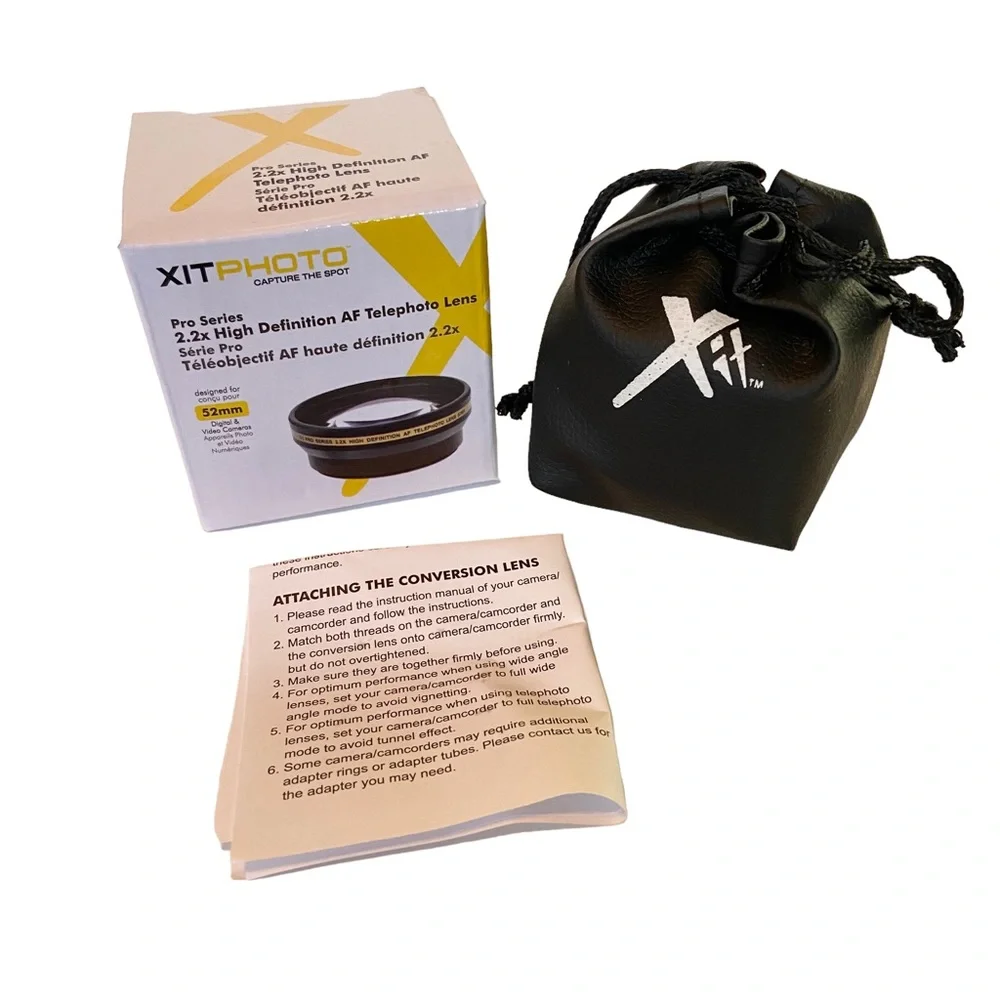 XIT PHOTO Pro Series 2.2x High Definition AF Telephoto Camera Lens 52mm